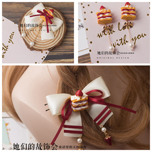 Princess Gothic lolita hairpin Original fashion adorable sweet cake bow tie hairpin handmade DIY headwear accessories GSH212 2024 - buy cheap
