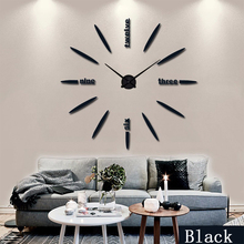 Muhsein   2021 New Wall Clock Acrylic Mirror Super Big Personalized Digital Wall Watches Clocks hot DIY Free shipping 130 cm 2024 - buy cheap