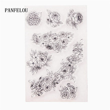 PANFELOU The flower bed Transparent Clear Silicone Stamp/Seal DIY scrapbooking/photo album Decorative clear stamp sheets 2024 - buy cheap