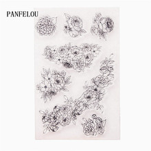 PANFELOU-sello de silicona transparente para álbum de recortes, hojas de sello transparente, decorativo para álbum de fotos, DIY, cama de flores 2024 - compra barato