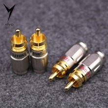 Conectores RCA Hifi para Cable de Audio, conector de línea de señal macho, chapado en oro, diámetro máximo de 5mm, 8 Uds. 2024 - compra barato