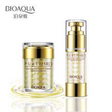 BIOAQUA 2Pcs Pure Pearl Face Cream+Essence Hyaluronic Acid Deep Whitening Moisturizing Skin Care Anti Wrinkle Facial Set 2024 - buy cheap