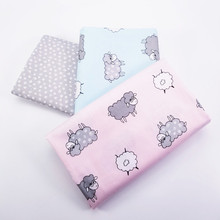 Cotton Twill Fabric Sheep Print Woven Patchwork Textile Cloth Hand-Sewn Quilting Baby & Child Clothing Cotton Fabric Material 2024 - buy cheap