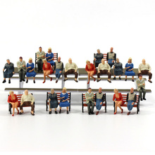 24pcs Model Railway O scale Seated Figure 1:43 Painted Sitting People Park Layout P4804 2024 - buy cheap