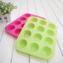 Practical New Silicone Non Stick 12 Cup Maker Tray Muffin Pan Baking Jelly Mold Mould Tool #81519 2024 - buy cheap