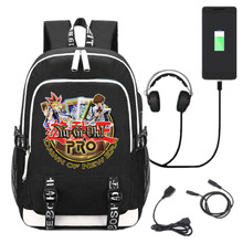 New Anime Yu-Gi-Oh! USB Backpack Duel Monsters School Bag Bookbag for teenagers Casual Laptop Shoulder Travel Bags 2024 - buy cheap