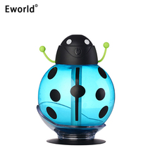 Eworld-mini umidificador de ar led ladybug, difusor de ar portátil usb 5v dc para garrafa d'água, umidificador de névoa aromática 2024 - compre barato
