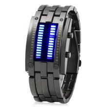 Hombres Fecha Digital Binario LED Reloj Pulsera Rectángulo Marcado 2024 - compra barato