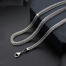 3mm Unique Long Necklace Stainless Steel Basic Chains Charms Foxtail Shape Chain Necklace Men Women Fashion Jewelry 50-55cm 2024 - buy cheap