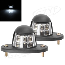 Lâmpada universal para placa de carro, 6 led, luz de cortesia, à prova d'água, 2 peças, para porta, caminhão, cama, barco 2024 - compre barato