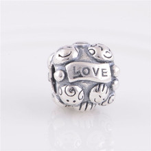 Vintage Original 925 Sterling Silver Love & Family Thread Charms Beads Fits Pandora Bracelets & Bangle Diy Jewelry Making LW224 2024 - buy cheap