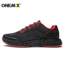 Onemix-Zapatillas de correr para hombre, zapatos transpirables de diseñador, con suela de aire de malla negra, para deportes al aire libre, para caminar 2024 - compra barato