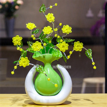 Modern Creative U Gourd Shape Ceramic Vase Ornaments Artificial Flower Living Room Table Hotel Home Furnishing D-22A/1020 2024 - buy cheap