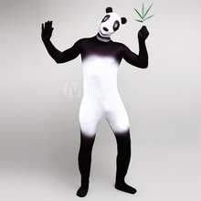 Alta Qualidade Adulto/Crianças Mens/Womens Halloween Preto Panda Cosplay Costumes Lycra Zentai Traje Animal Trajes de Corpo Inteiro 2024 - compre barato