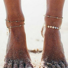 Tobilleras para mujer, joyería de Bikini, accesorios para pies, pulsera para pies descalzos para playa, correa para tobillo en la pierna 2024 - compra barato