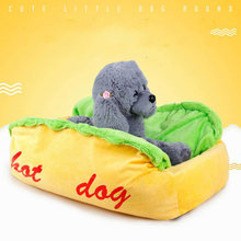 Cão de estimação engraçado hamburger forma quente macio casa cama removível capa lavar à mão esteira cama para cães gatos db738 2024 - compre barato