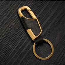 Car-Styling Metal Key Ring Cowhide KeyChain For Ford Focus Fusion Escort Kuga Ecosport Fiesta Falcon Mondeo 2024 - buy cheap
