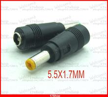 10PCS DC 5.5 X 2.1mm Female JACK TO 5.5 X 1.7mm DC Male plug for Power Charger 2024 - buy cheap