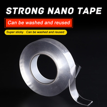 YES 3-5M Black Technology Free Punching Traceless Double Sided Nano Adhesive Tape Strong Sticky Non Slip Removable Wash Reusable 2024 - buy cheap