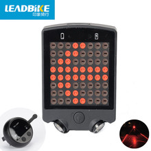 Leadbike-luz trasera para bicicleta de 64 Láser LED, recargable por USB con intermitentes remotos inalámbricos, luz de advertencia de seguridad 2024 - compra barato