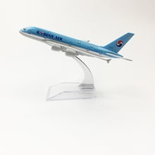 Avião de modelo coreano a380, avião de 16cm com liga de metal fundido: 400, brinquedo infantil 2024 - compre barato