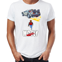 Camiseta estilo Akira para hombre, ropa de calle de Regreso al futuro, Marty Mcfly, caminar a DeLorean, DMC-12, película, Badass, Harajuku 2024 - compra barato