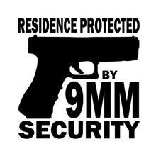 14,3 см * 14 см автомобильный Стайлинг игровой пистолет для дома защищенный 9 мм защитные виниловые наклейки на окна C5-0339 2024 - купить недорого