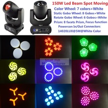Free Shipping 150W White Lamp LED Spot Moving Head Light DMX DJ Disco Party Show Wash Beam Professional Stage Lighting Effect 2024 - buy cheap