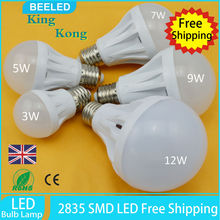 6 pçs lote lâmpada led e27 2835smd branco frio quente branco 3 w 5 7 9 12 alto brilho 220 v frete grátis lâmpada de iluminação para casa 2024 - compre barato