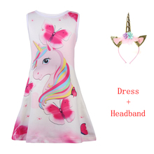 2019 New Summer Baby Kids Dresses Girls unicorn Dress Sleeveless Clothing Children Princess Party Dress elegant Unicornio pijama 2024 - buy cheap