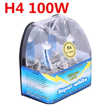 Free Shipping H4 100W Halogen with Packing Box Low Beam Light Auto Headlight Bulbs Lamp 6000K 12V for Ford Parking Car Styling 2024 - buy cheap