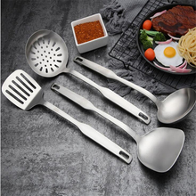 Nueva herramienta de cocina de mango largo de acero inoxidable herramientas de cocina Gadget cuchara de sopa/cuchara con colador/Pala/espátula Turner 2024 - compra barato