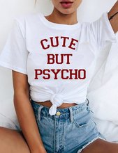 Sugarbaby Cute But Psycho T-shirt Funny Chick Outfit Teen Aesthetic t shirt Tumbrl Hipster Grunge Tee Baybygirl T shirt 2024 - buy cheap