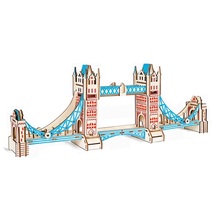 Laser Cutting Tower Bridge Wood Craft Assembly Construction Wooden 3D Puzzle  Architecture Model Building Kits Toys Teens Adult 2024 - buy cheap