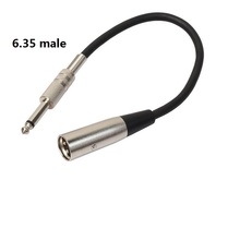 Cabo de transmissão de sinal de microfone, dois núcleos, 6.35mm macho para 3pin xlr macho/fêmea 2024 - compre barato