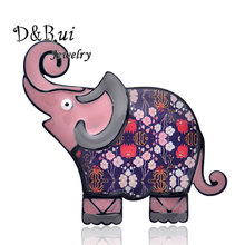 Broche de elefante elegante para mujer, broche de esmalte de Metal Vintage de Animal exquisito, alfileres de decoración, nuevo diseño, joyería de moda 2019 2024 - compra barato