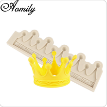Aomily 3D Crown Wedding Cake Silicone Beautiful Flower Lace Fondant Mold Mousse Sugar Craft Icing Mat Pad Pastry Baking Tool 2024 - compra barato