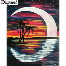 Dispaint Full Square/Round Drill 5D DIY Diamond Painting "Tree moon" Embroidery Cross Stitch 3D Home Decor A12917 2024 - buy cheap