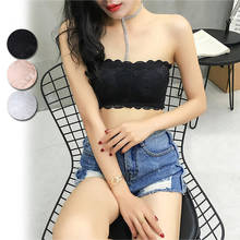 Sexy Summer Women Strapless Bra Lace Tube Top Bandeau Crop Tank Seamless Padded Underwear  XRQ88 2024 - buy cheap