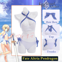 Cafiona Sexy Bikini Set FGO Fate Grand Order Altria Pendragon Cosplay Costume Girls Swimwear 2024 - buy cheap