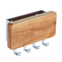 Настенная деревянная алюминиевая стойка для хранения домашняя настенная комбинация модная настенная вешалка для ключей для гостиной 2024 - купить недорого