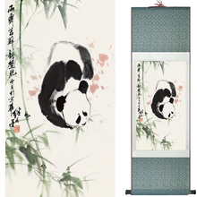 Pintura de Pandas, pintura artística tradicional china, desplazamiento de seda, pintura artística de panda, imágenes de panda 82405 2024 - compra barato