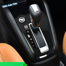 Lapetus Car Styling Gear Box Shift Gearshift Panel Frame Cover Trim Fit For Nissan Kicks 2016 - 2020 Carbon Fiber Look / Matte 2024 - buy cheap