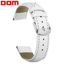 DOM Watchbands Women's Men's Unisex Faux Leather Watch Strap Buckle Band 18mm 20mm 22mm High Quality White Watch Belt Bracelet 2024 - buy cheap