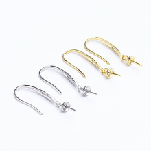 100% 925 Sterling Silver Earring Hook Base Receptacle 3mm Pearls Ear Hooks With Beads Cap Holder DIY Fancy Jewelry Findings Gift 2024 - buy cheap