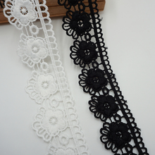 Cusack 3 meter 3.5 cm Lace Ribbon Trim for Costumes Home Textiles Trimming Applique Off White Black Fabric DIY Crafts Sewing 2024 - buy cheap