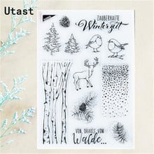 Winter Forest Animal Clear Silicone Stamps /Transparent Rubber Stamp for DIY Scrapbooking /Photo Album Decorative Craft Making 2024 - buy cheap