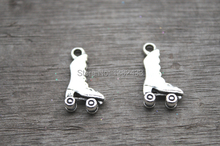 25pcs--Roller Skate Charms, Antique Tibetan Silver Tone Roller Skate charm pendant 21x12mm 2024 - buy cheap