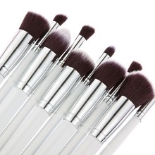 10pcs Makeup Brushes Foundation Blusher Face Powder Eyeliner Eye Lips Nylon Hair Makeup Tools pincel maquiagem 2024 - buy cheap