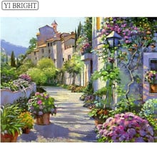 D,Full,DIY Diamond Embroidery scenery,square,Diamond Painting,Cross Stitch,3D,Diamond,Mosaic,Needlework,Crafts,town LK1 2024 - buy cheap